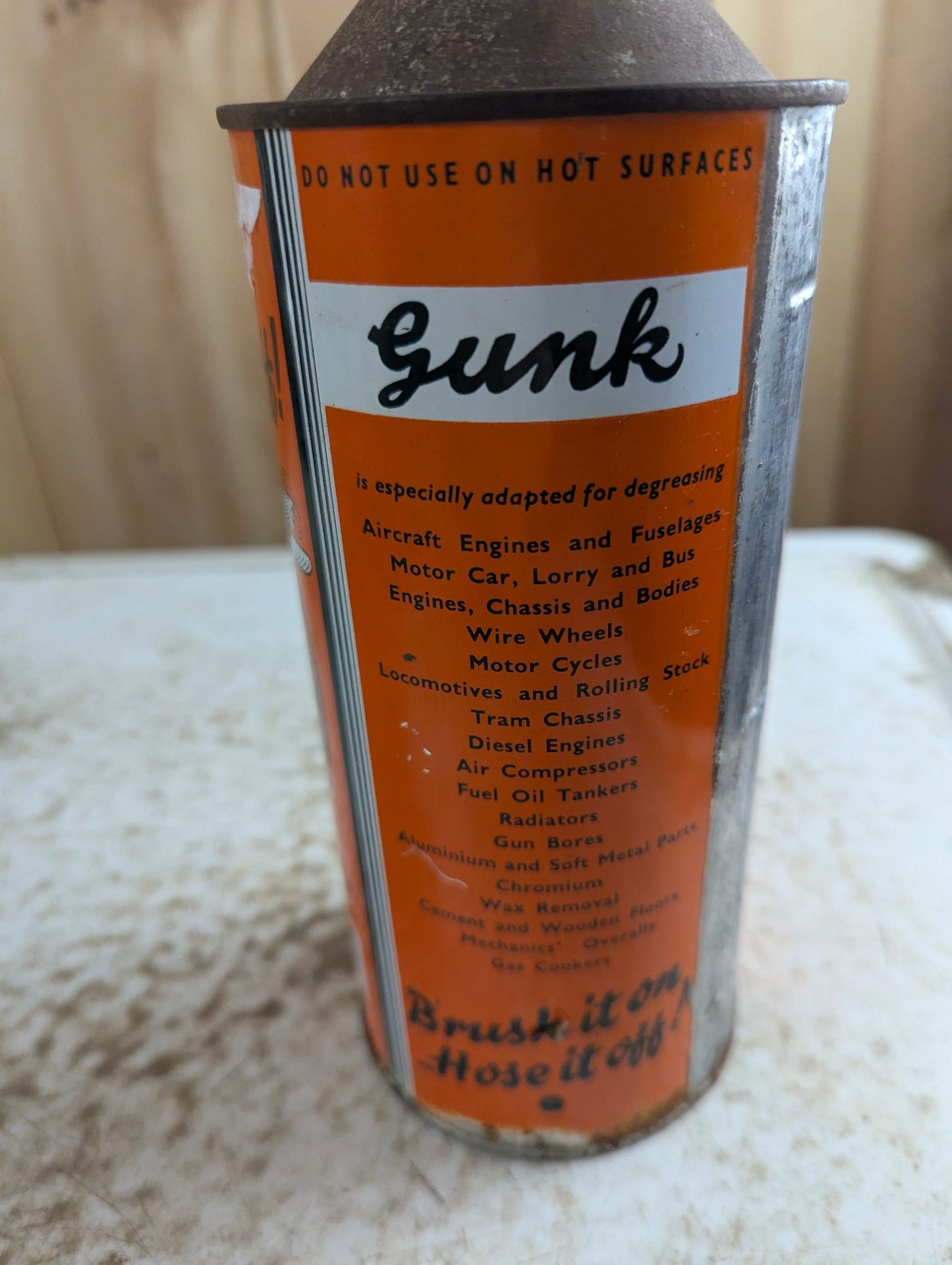 Vintage D-P Gunk Solvent Cleaner Degreaser Quart Tin