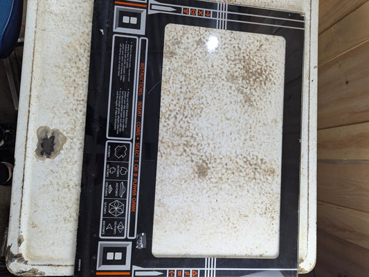 Original Atari Asteroids Deluxe Arcade Machine Plexi Bezel 23.75" x 18"