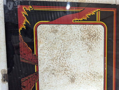 Original Williams Joust Arcade Machine Plexi Bezel 24.5" x 22" - Corner Damaged
