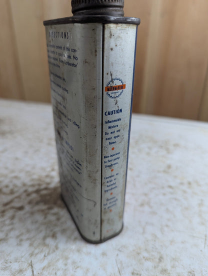 1950s Kleen-Flo Kleen Carburetor 10-Ounce Automotive Tin Can
