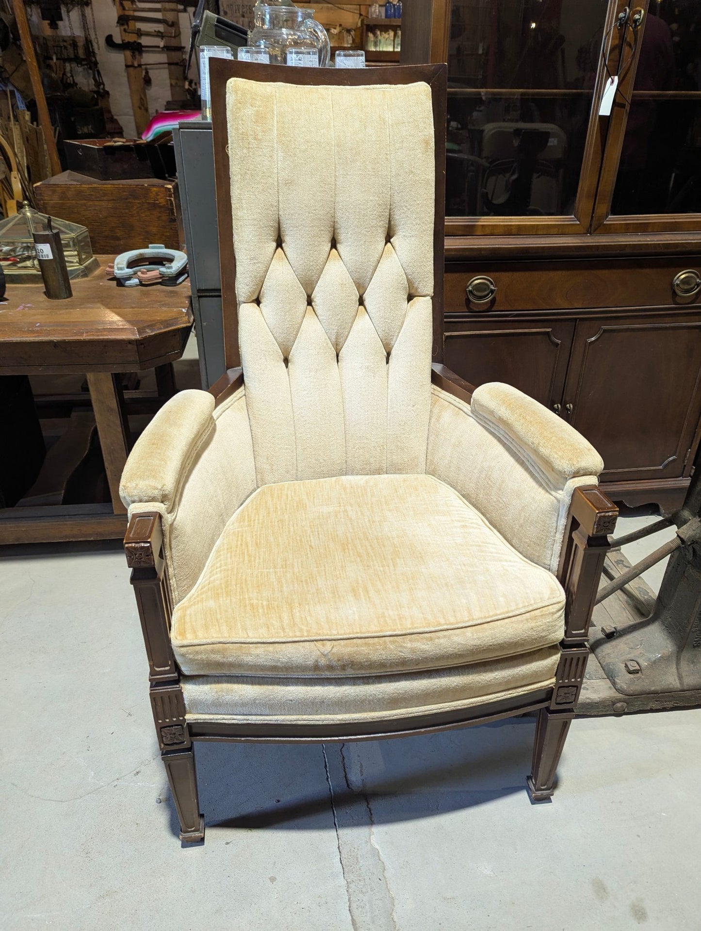 Vintage Highback Armchair 44"H