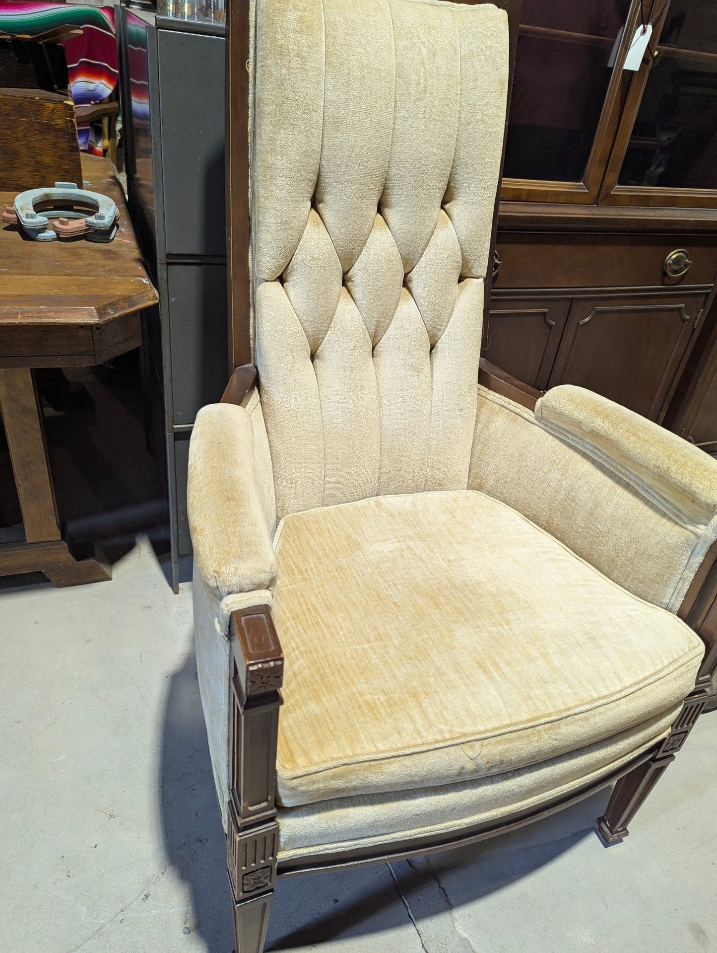 Vintage Highback Armchair 44"H