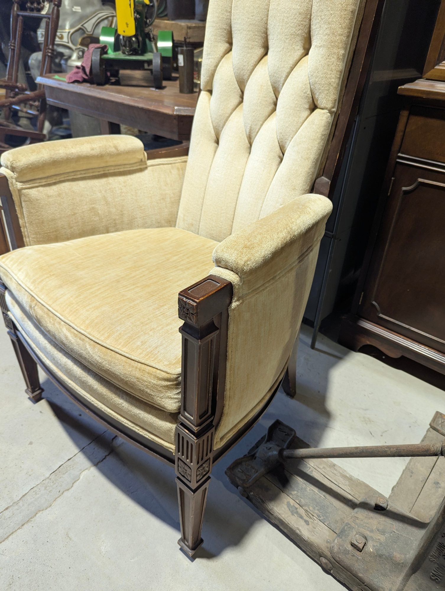 Vintage Highback Armchair 44"H