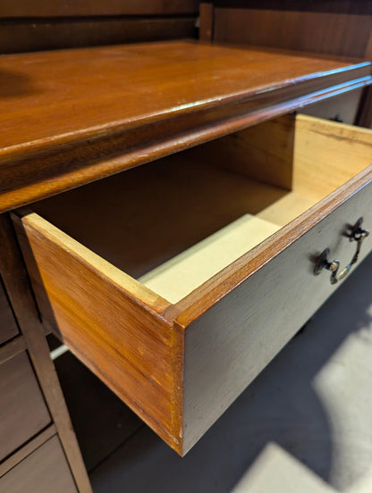 Vintage Wood 7 Drawer Kneehole Desk