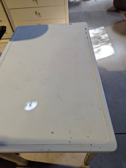 Vintage 40" x 25" Enamel Top Table
