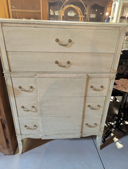 1930s Highboy 5-Drawer Dresser 34" x 19" x 48"H