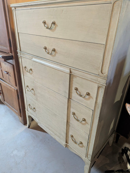 1930s Highboy 5-Drawer Dresser 34" x 19" x 48"H