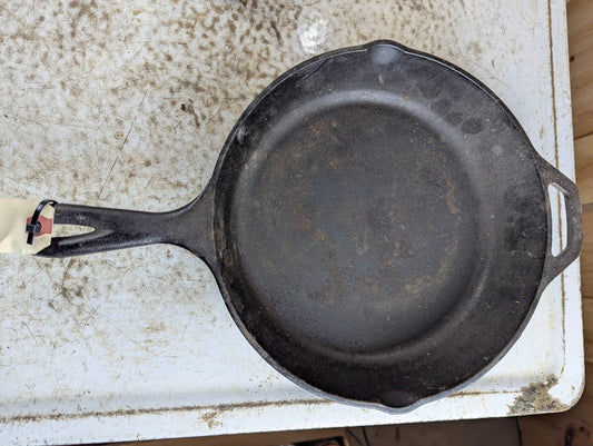 Vintage Lodge #8 Cast Iron Skillet with Helper Handle
