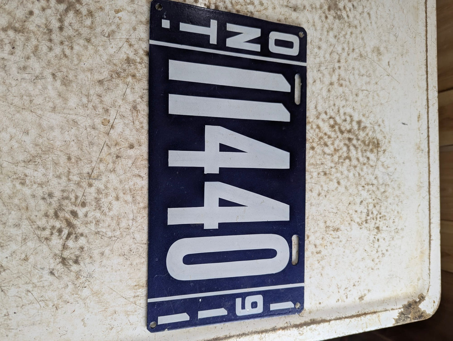Reproduction 1911 Ontario Vehicle License Plate