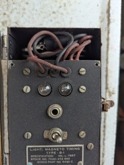 WW2 US Military Airplane Light Magneto Timing Device Type B-1  - Untested