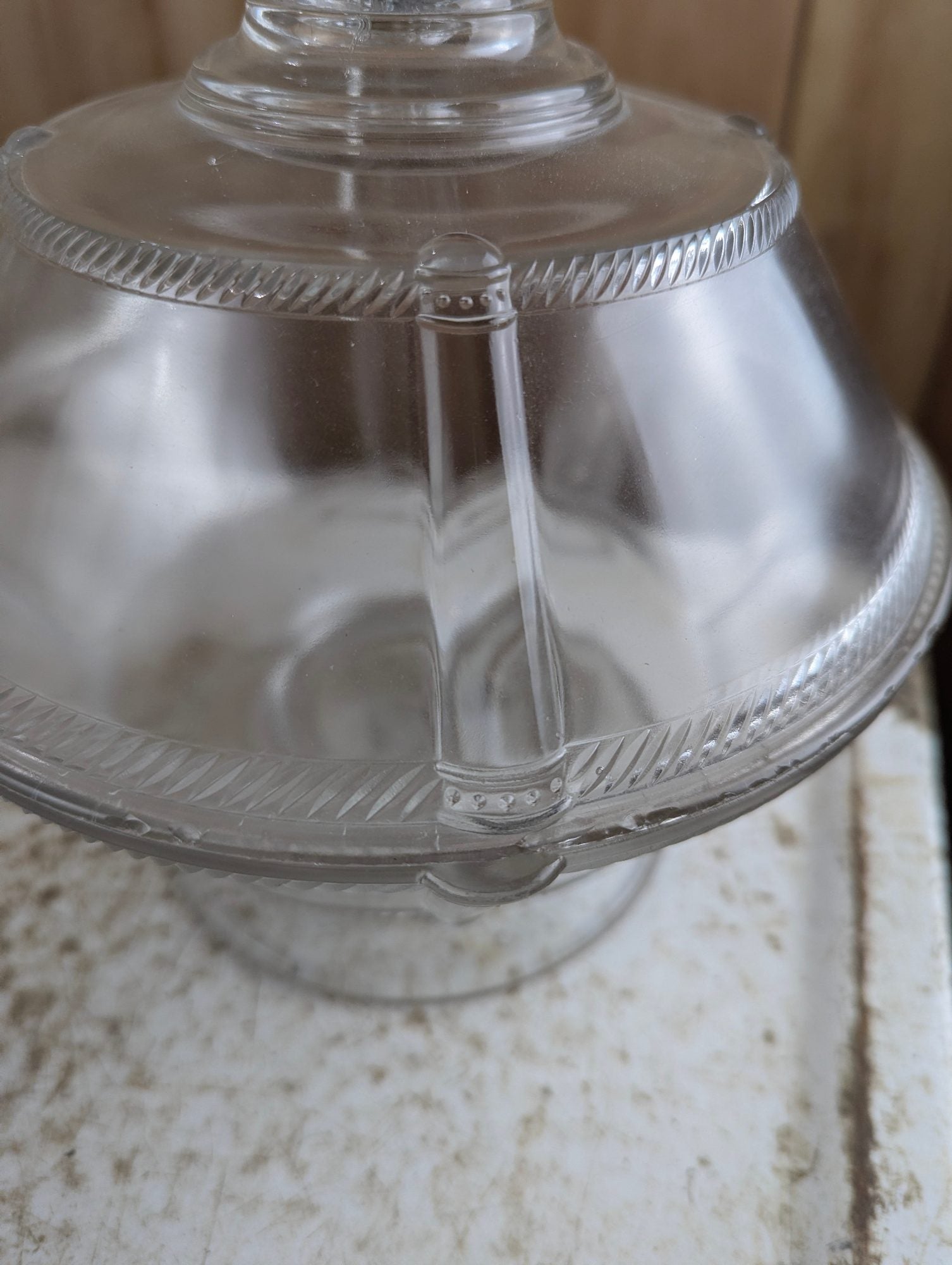 Vintage EAPG Rope Pattern Covered Pedestal Dish with Lid