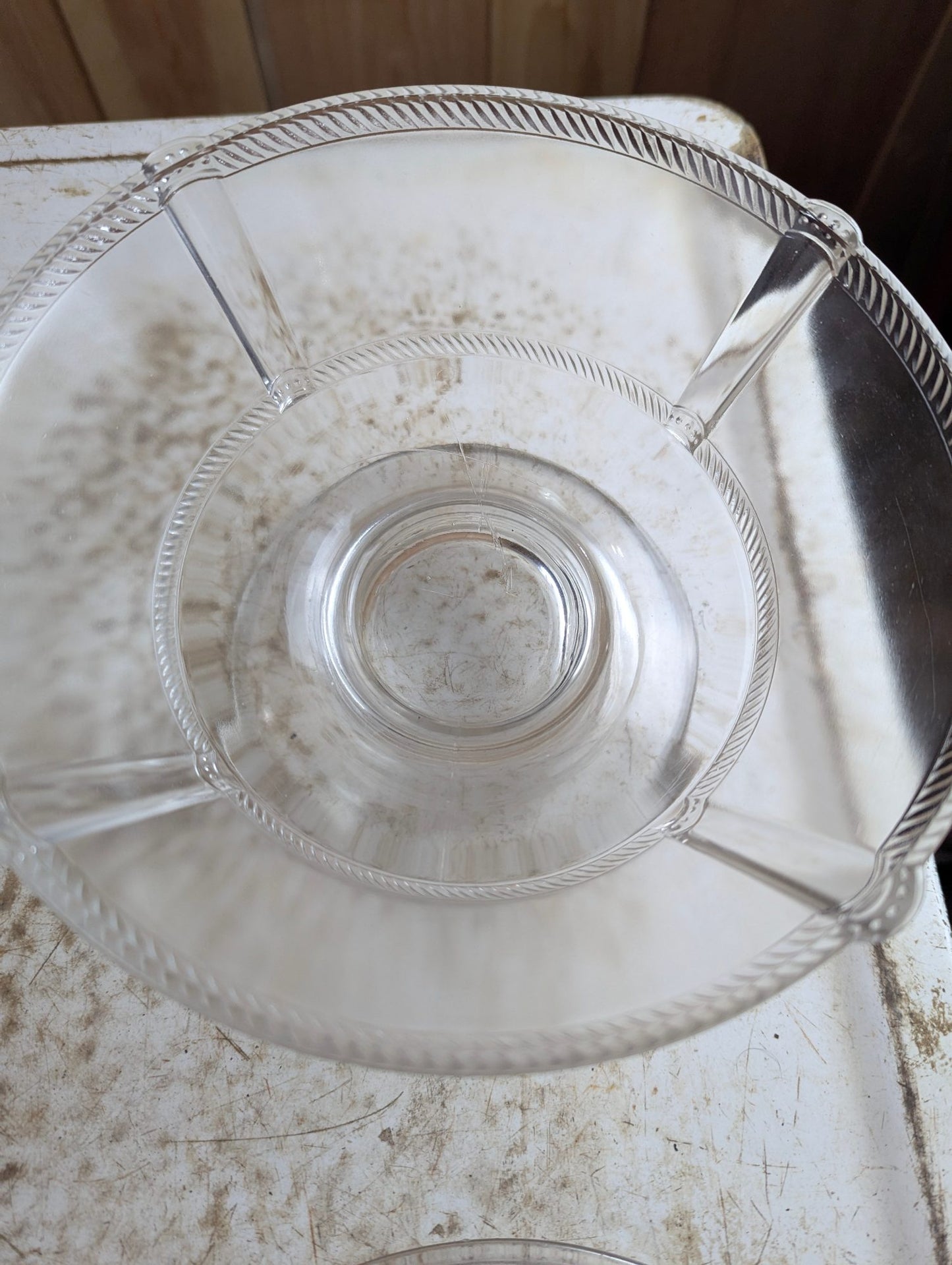 Vintage EAPG Rope Pattern Covered Pedestal Dish with Lid
