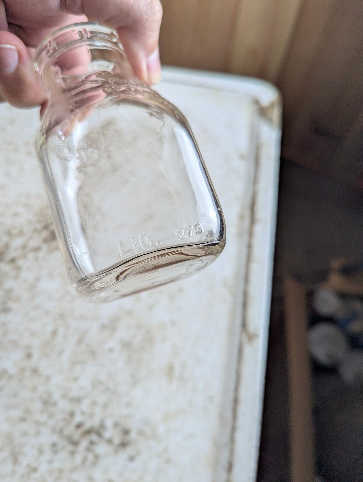Vintage Sealtest Embossed Glass Half-Pint Milk Bottle
