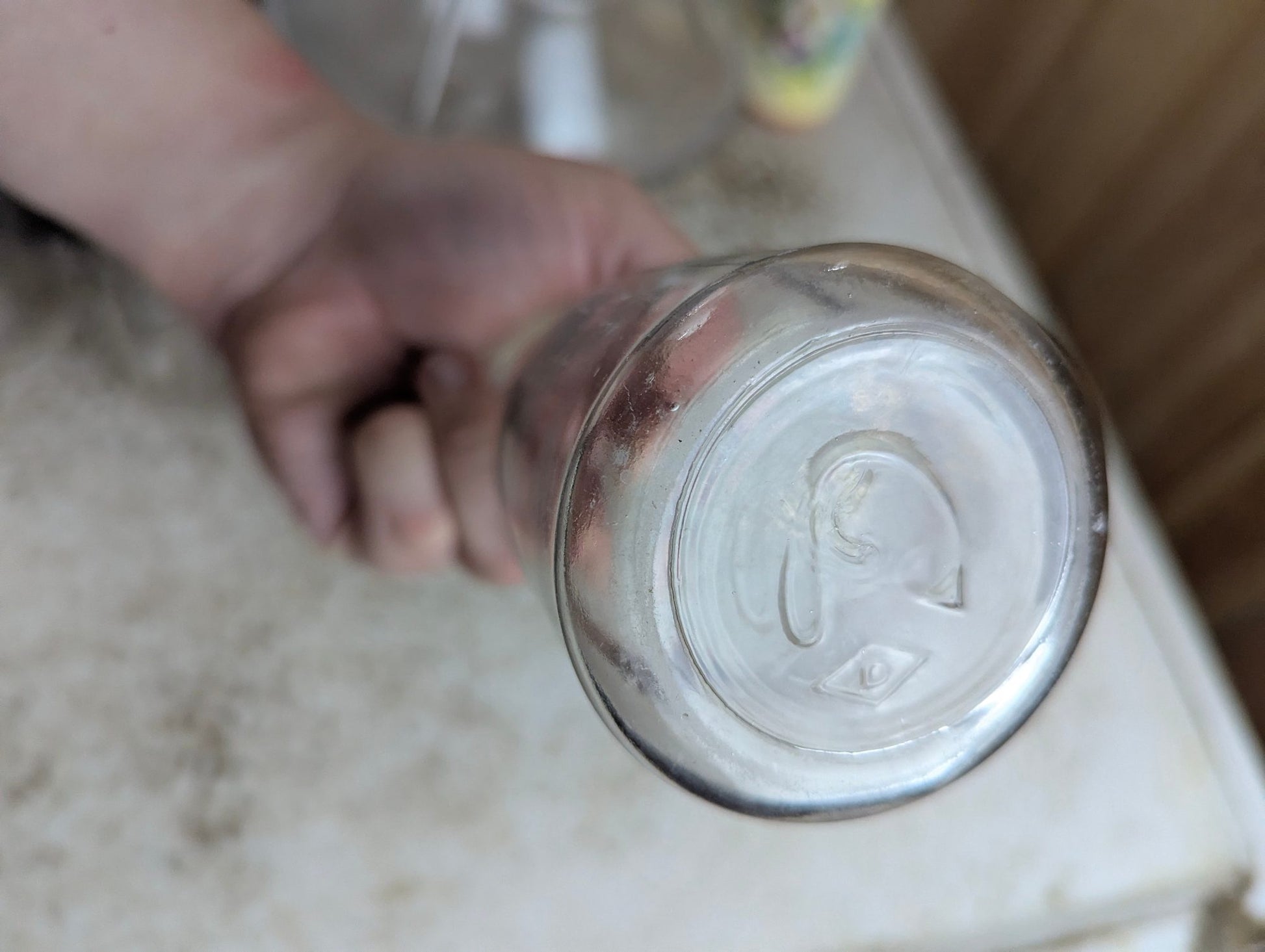 Vintage Caulfield's Dairy Toronto Embossed Glass Half-Pint Milk Bottle