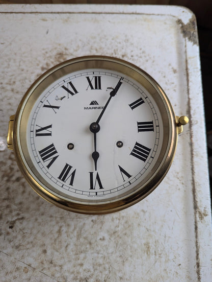 1950s 6" German Mariner Ship's Bell Clock