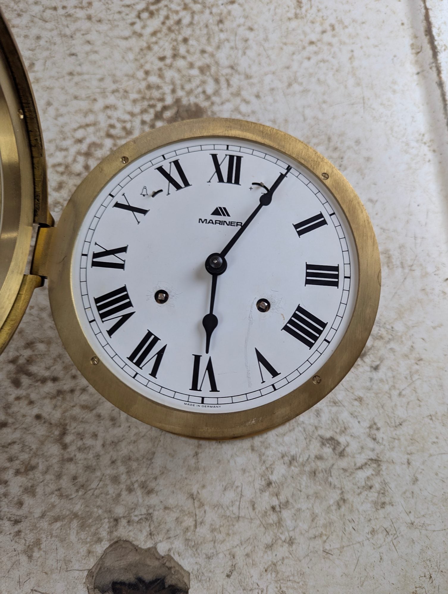 1950s 6" German Mariner Ship's Bell Clock