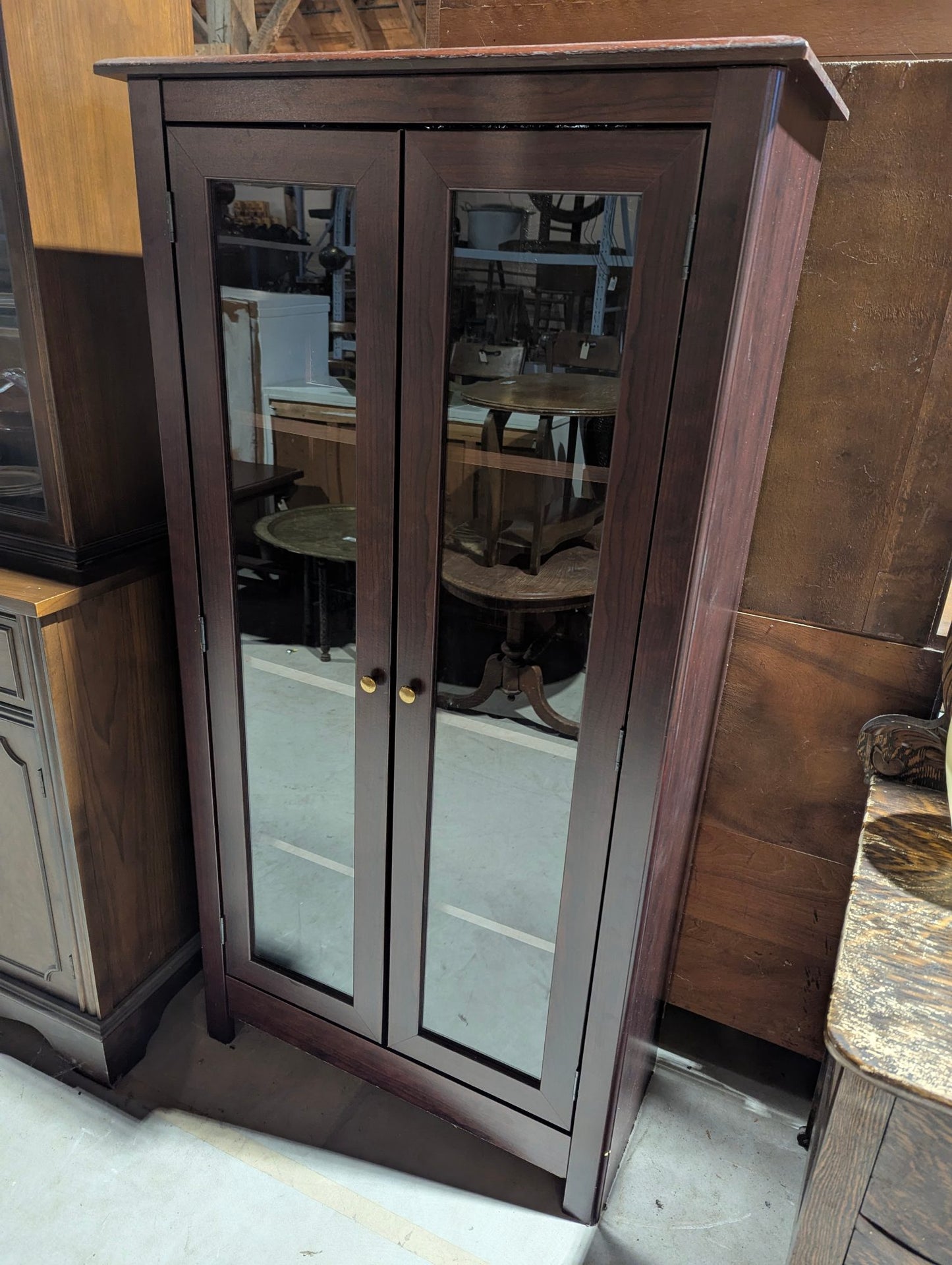 Double glass Door Display Cabinet 29" x 13.5" X 56"H