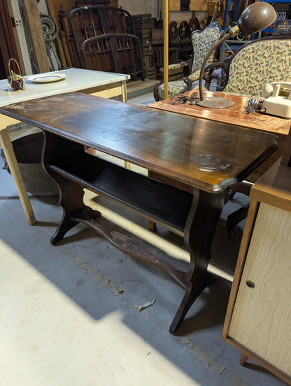 Wood Book Rack Hall Table 18" x 45" x 30.5"H