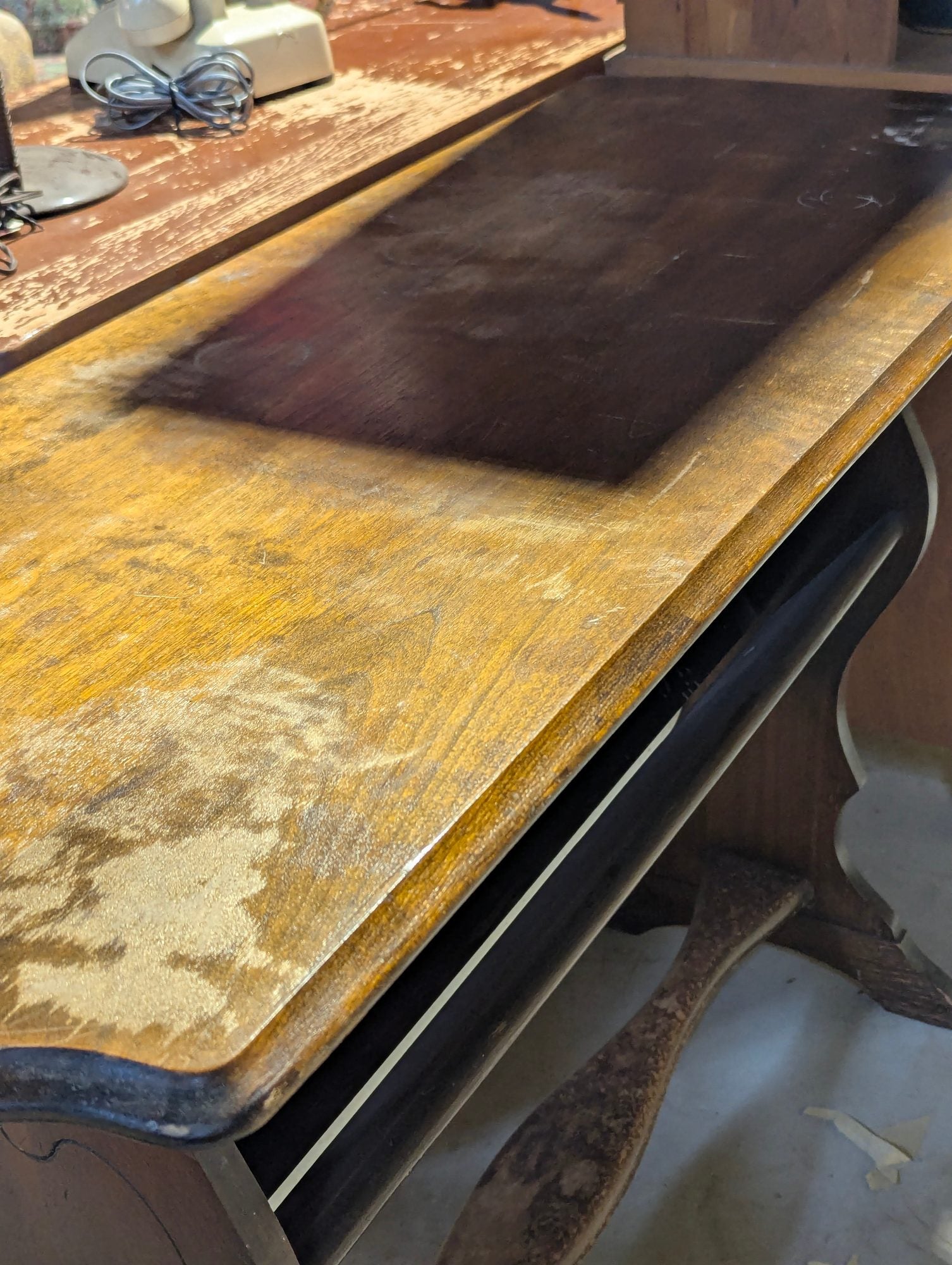Wood Book Rack Hall Table 18" x 45" x 30.5"H