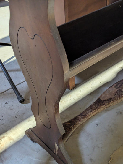 Wood Book Rack Hall Table 18" x 45" x 30.5"H