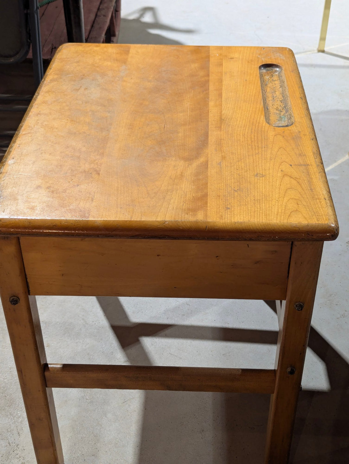 Vintage Wood School Desk 25" x 19" x 23"H