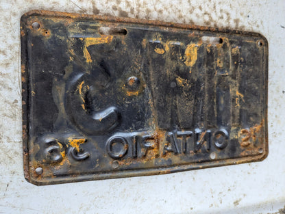 1936 Ontario Passenger Vehicle Short License Plate 'HW3'