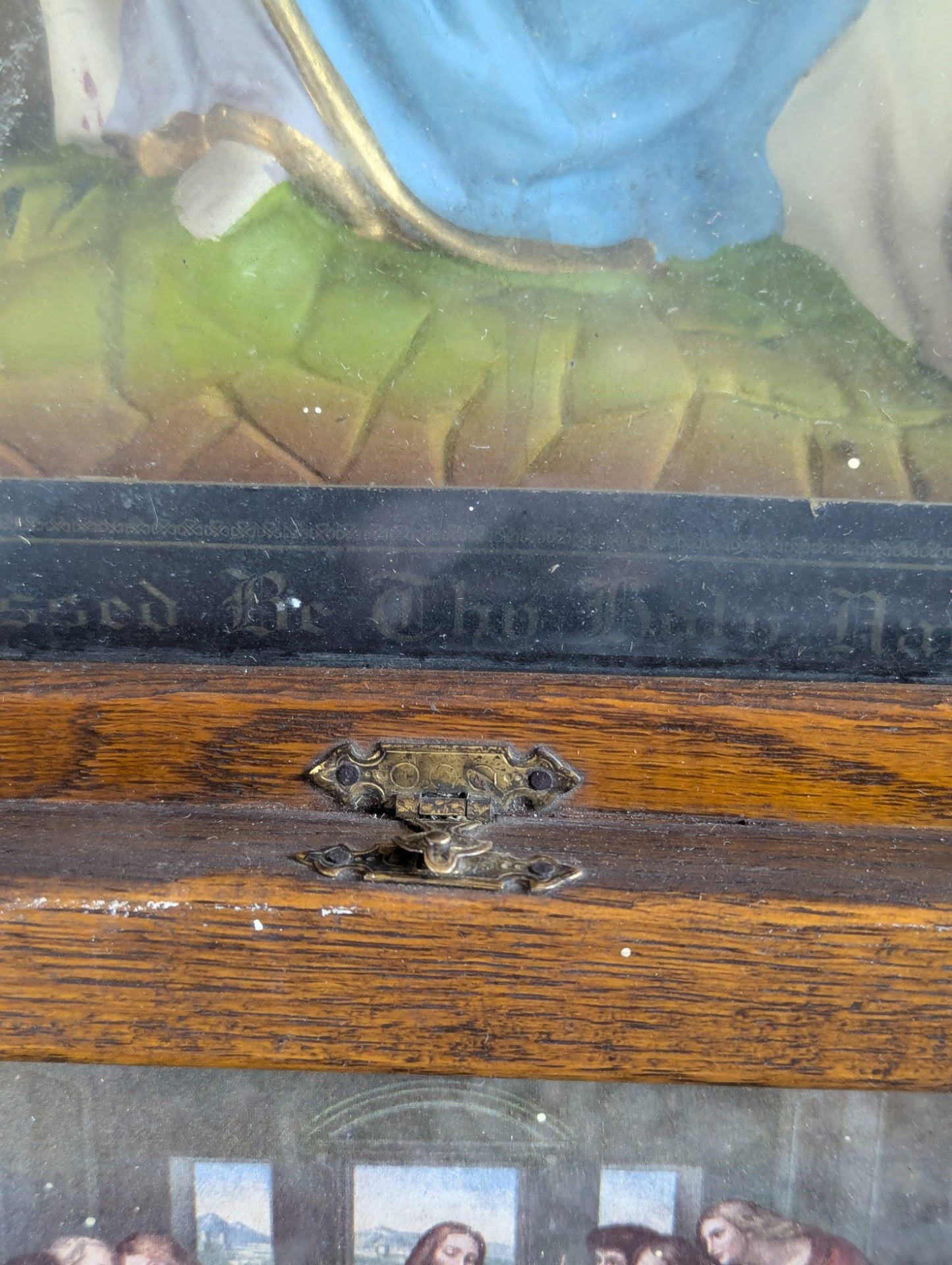 1909 Catholic Last Rites Sick Call Set Wall Altar