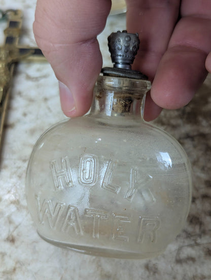 1909 Catholic Last Rites Sick Call Set Wall Altar