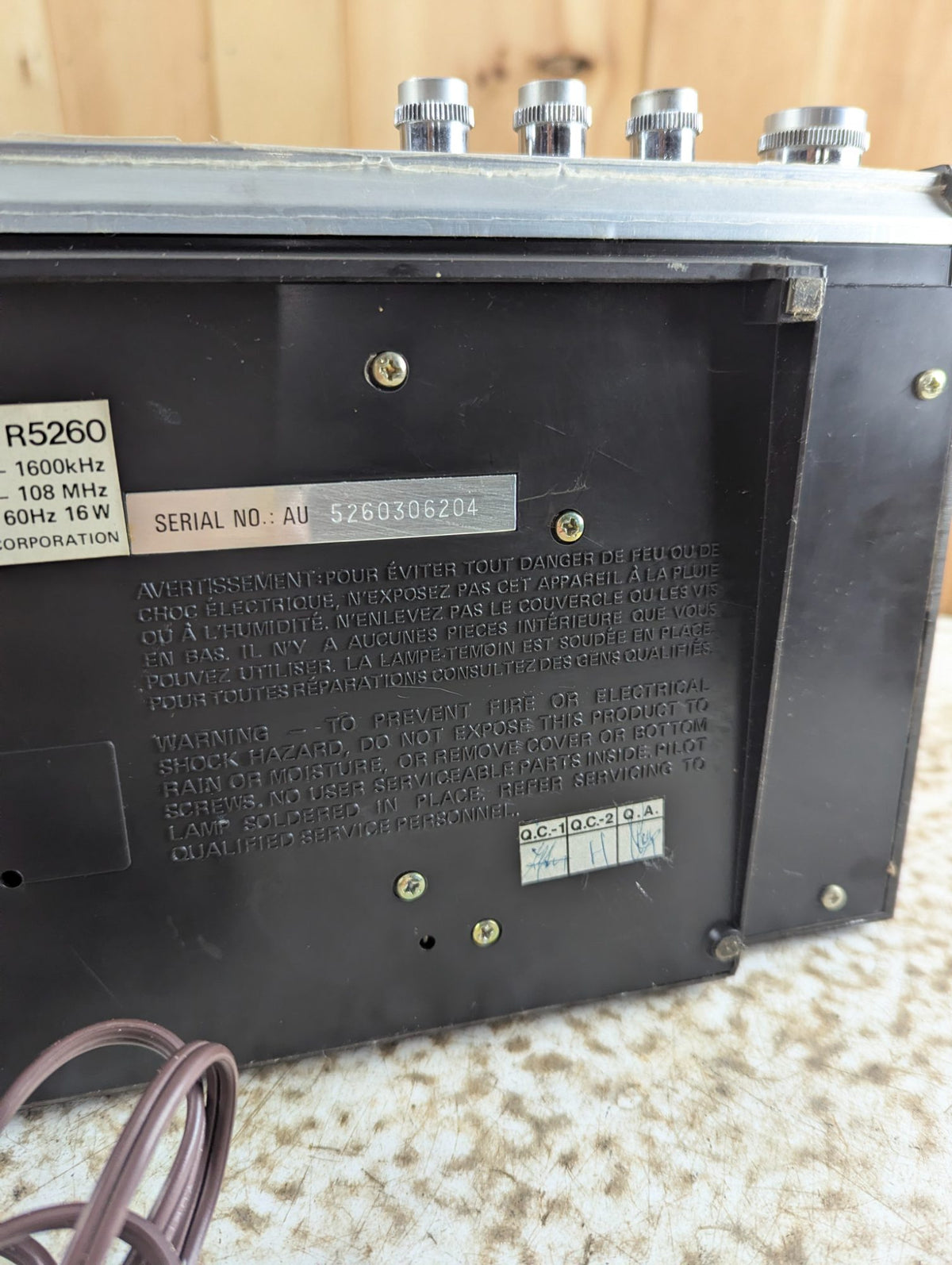 Vintage Yorx AM/FM Stereo 8-Track Digital Clock Radio- Tested Working