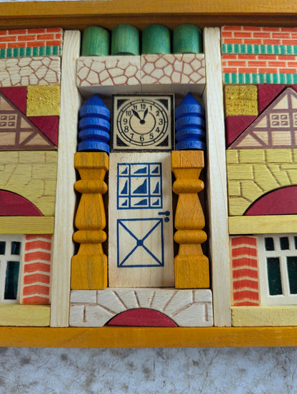 1950s German Wooden Building Block Set in Box