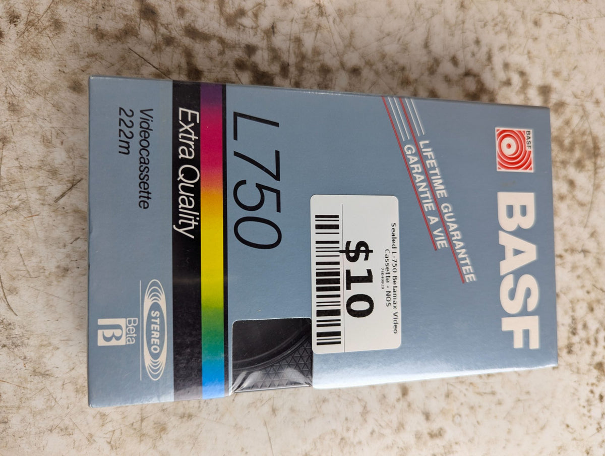 Sealed L-750 Betamax Video Cassette - NOS