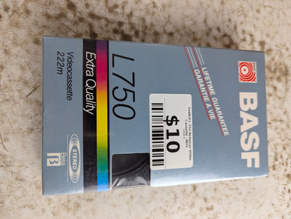 Sealed L-750 Betamax Video Cassette - NOS