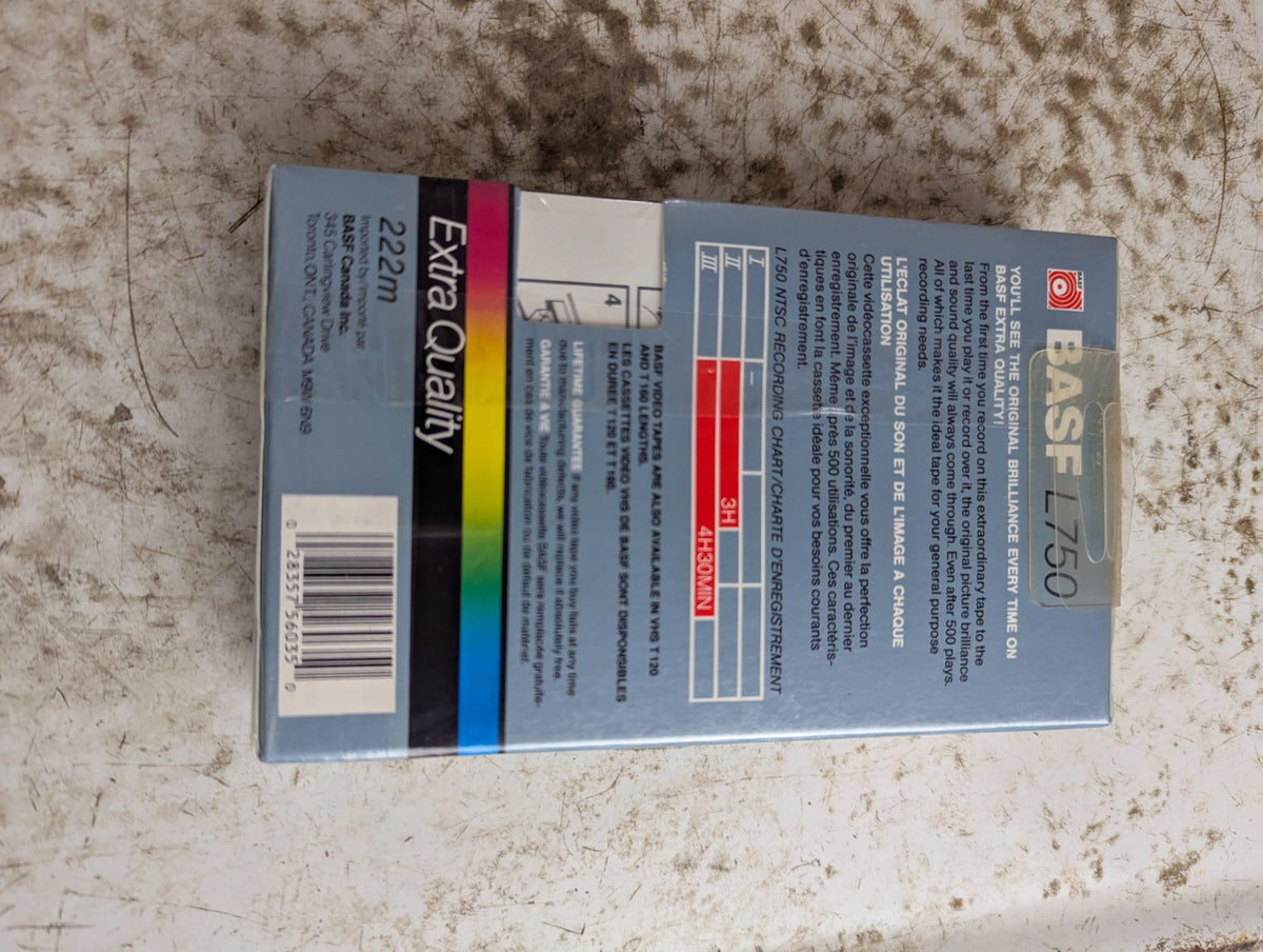 Sealed L-750 Betamax Video Cassette - NOS
