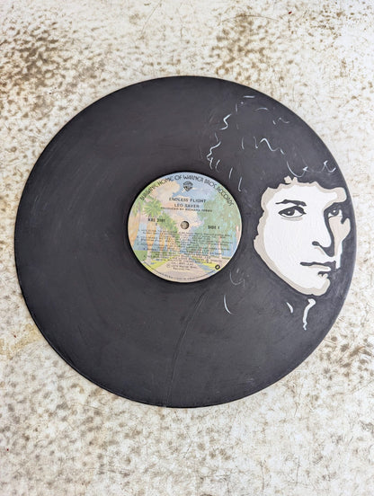Hand-Painted Leo Sayer Vinyl Record Portrait Pop Art