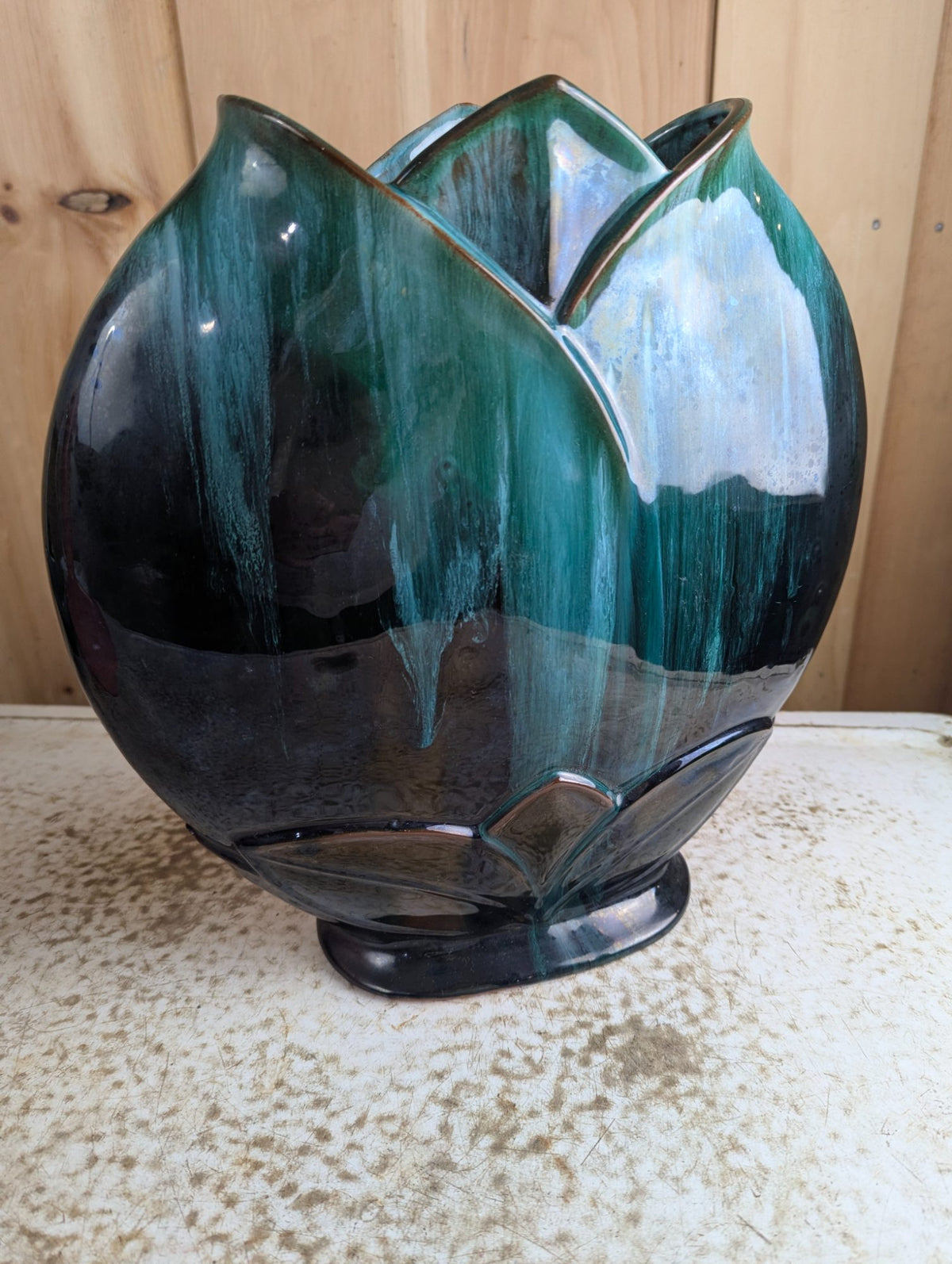 Vintage Blue Mountain Pottery 12" Tall Tulip Vase BMP