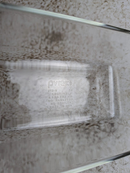 Vintage Pyrex 1.5 Qt Glass Loaf Pan