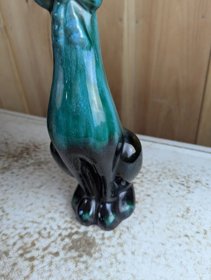 Vintage 13" Blue Mountain Pottery Dog with Bow Tie Figure BMP