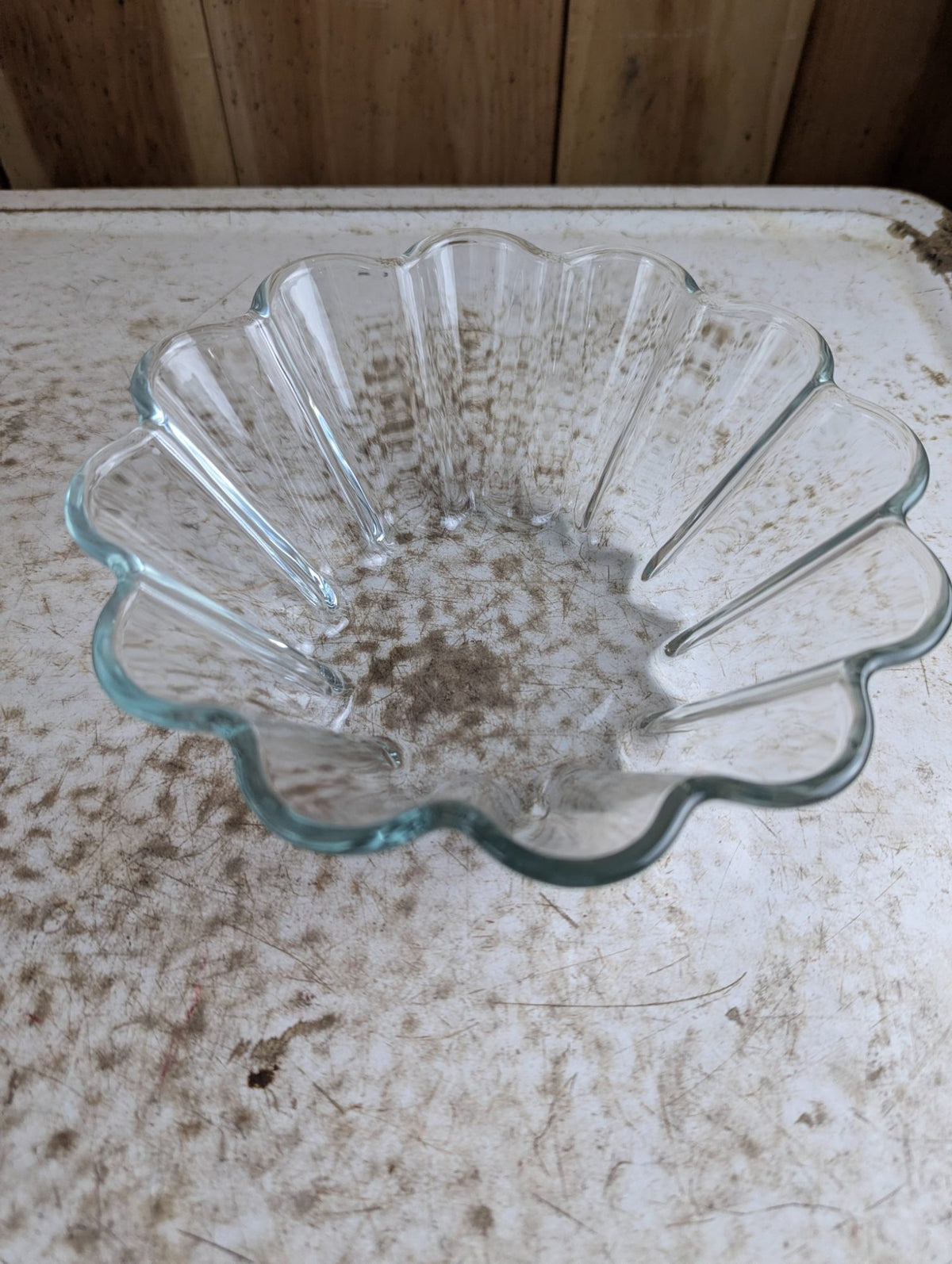 Vintage Pyrex 822 France Fluted Glass Bowl Jelly Mould 18cm