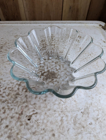 Vintage Pyrex 822 France Fluted Glass Bowl Jelly Mould 18cm