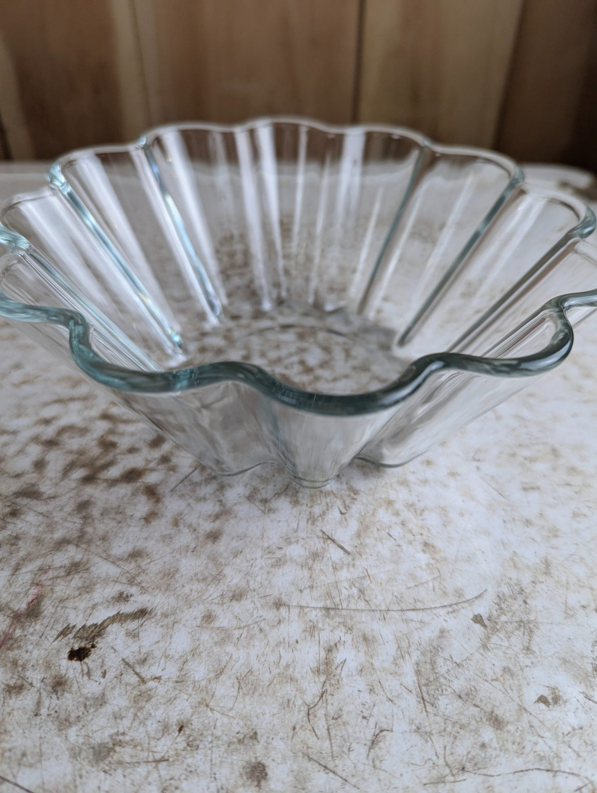 Vintage Pyrex 822 France Fluted Glass Bowl Jelly Mould 18cm