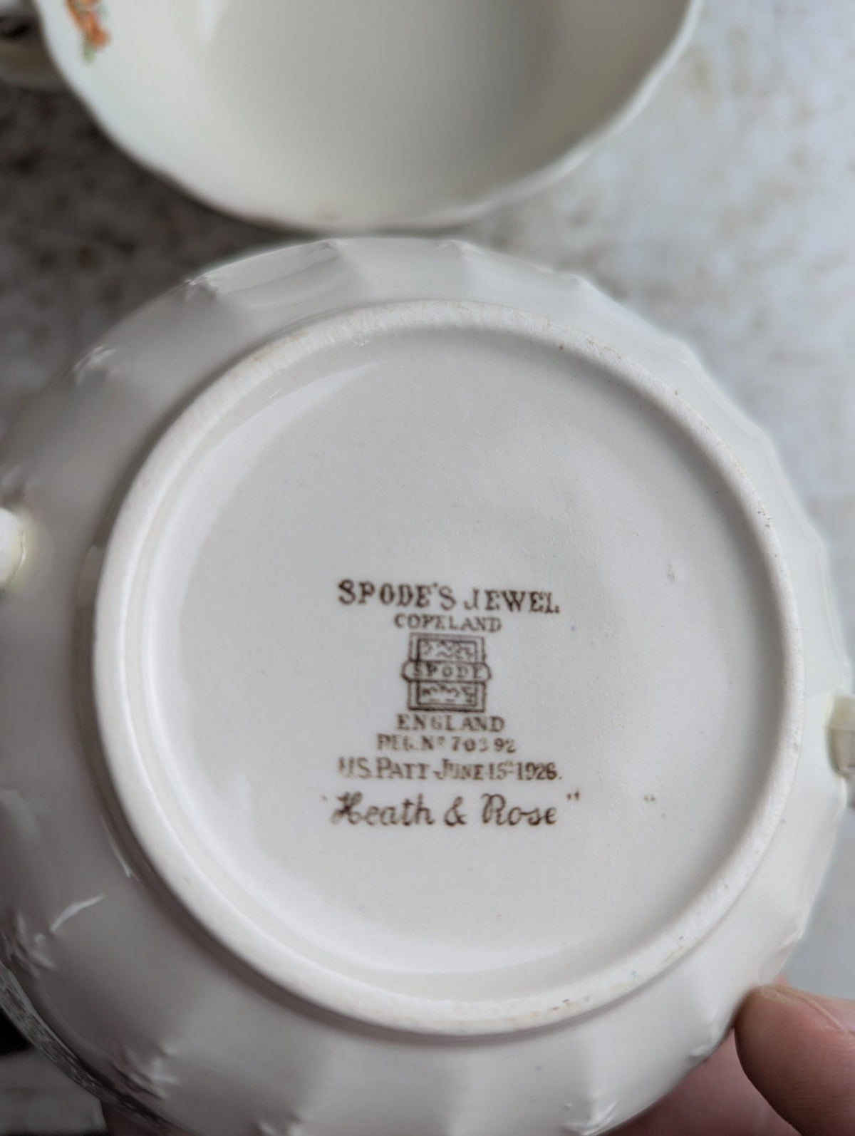 Set of 4 Copeland Spode Antique Double-Handled Coupe Soup Bowls