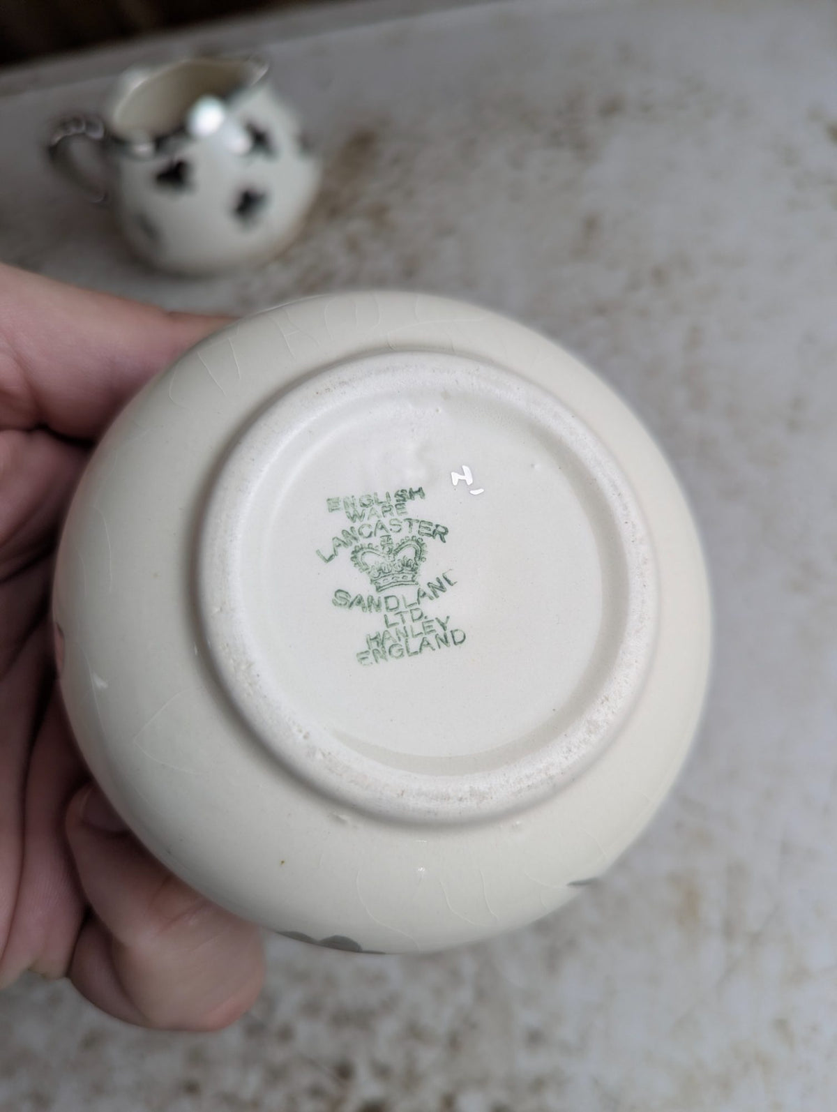 Vintage Sandland Ware Cream and Sugar Set
