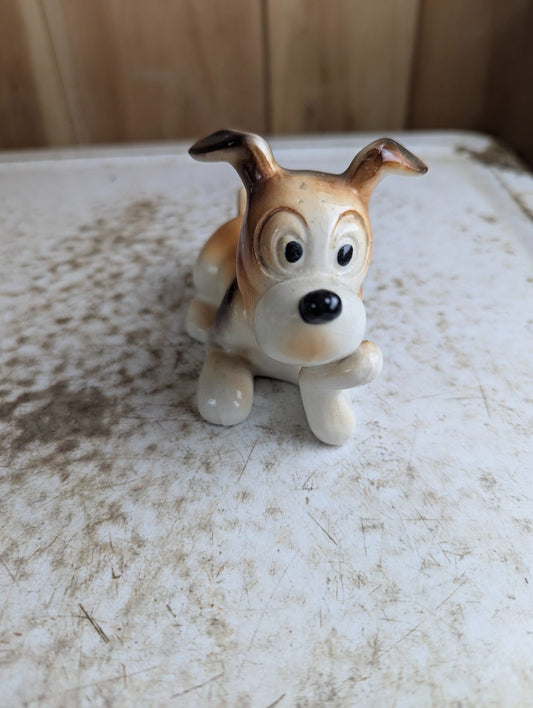 Vintage Occupied Japan Ceramic Puppy Figurine