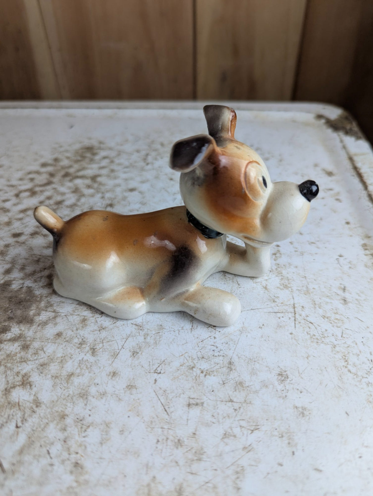 Vintage Occupied Japan Ceramic Puppy Figurine