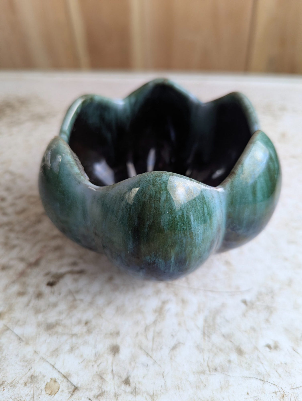 Vintage Blue Mountain Pottery Lotus Small Bowl Planter BMP Marked