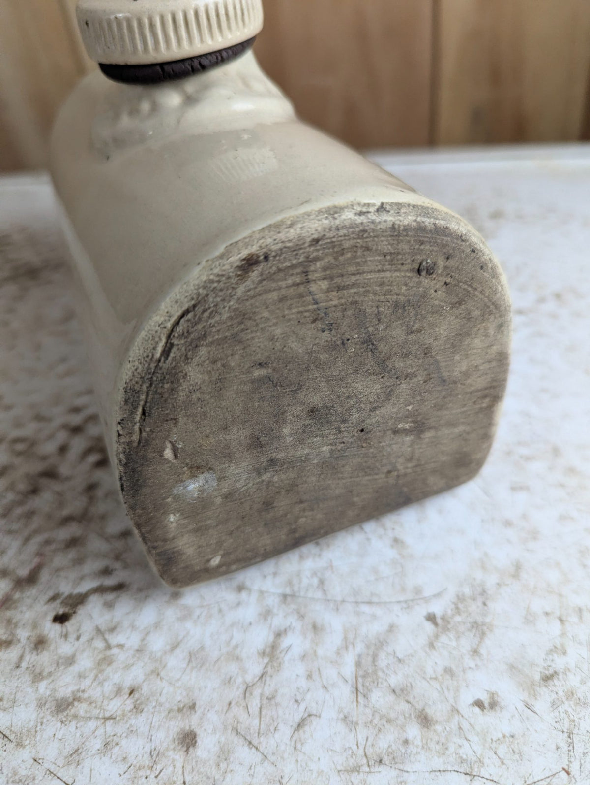 Antique Stoneware Bed Pig Foot Warmer