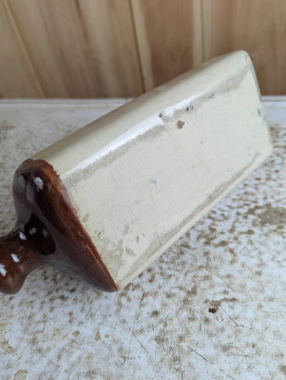 Antique Stoneware Bed Pig Foot Warmer