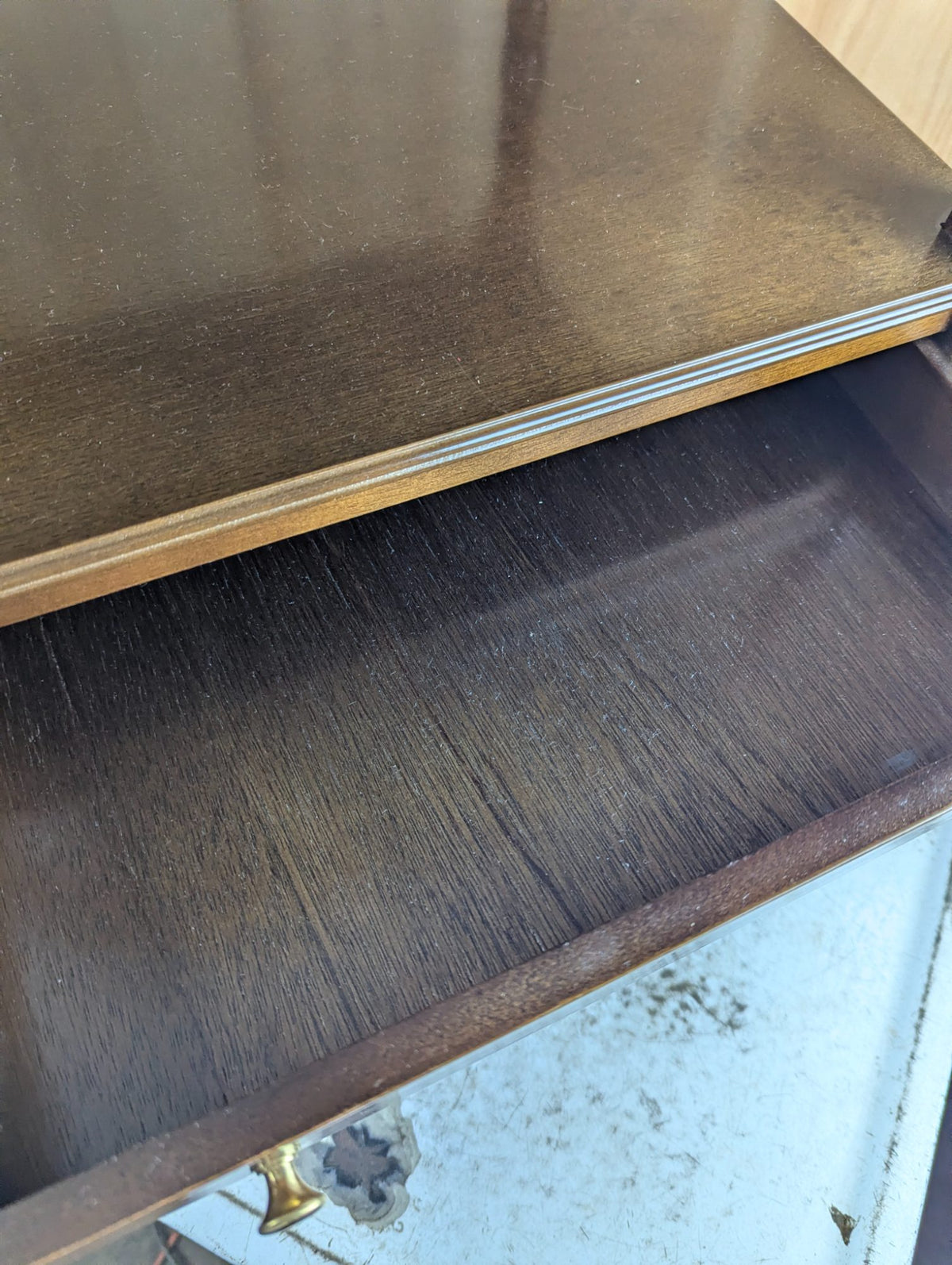Bombay Two-Tier Dark Wood Accent Table 17.5" x 16" x 25"