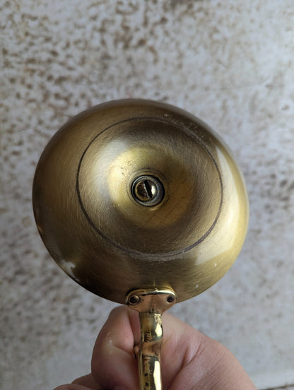 Vintage Solid Brass Chamberstick Candle Holder with Finger Loop