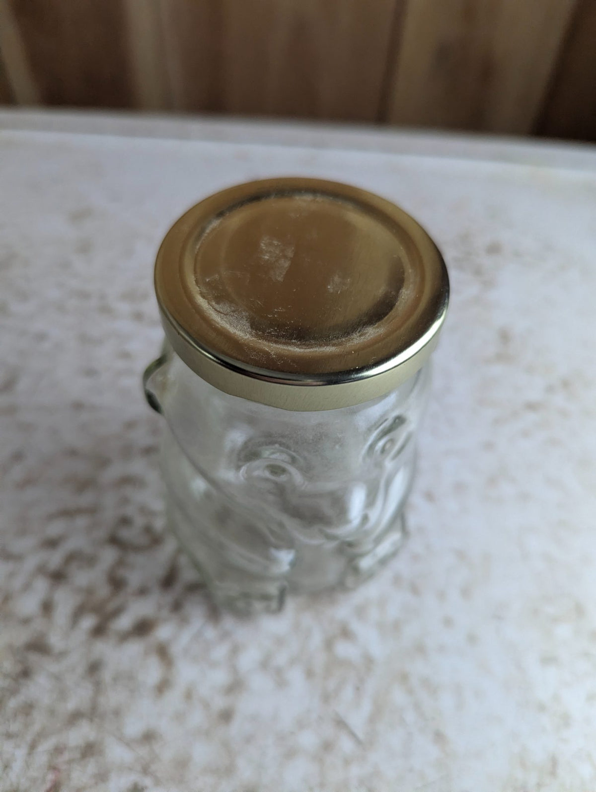 Small Bear Glass Jar 5" Tall